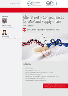 After Brexit: Consequences for GMP and Supply Chain - Live Online Training