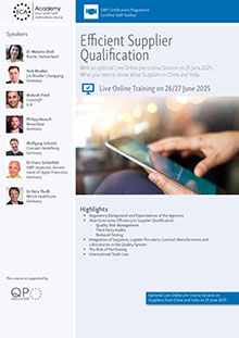 Efficient Supplier Qualification - Live Online Training