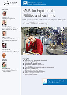 GMP for Equipment, Utilities and Facilities