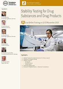 Stability Testing for Drug Substances and Drug Products - Live Online Training