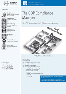 The Gdp Compliance Manager Eca Academy