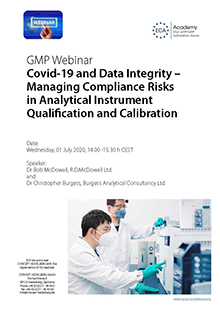 Webinar: Covid-19 and Data Integrity – Managing Compliance Risks in Analytical Instrument Qualification and Calibration