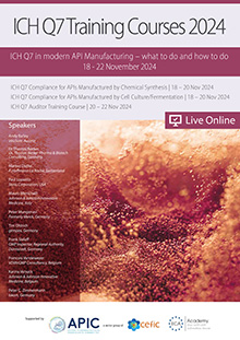 ICH Q7 Compliance for APIs Manufactured by Cell Culture/Fermentation - Live Online Training